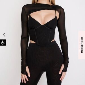 House of cb isabel black corset top